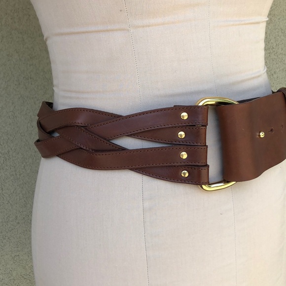 Theory oversized braided leather belt - Picture 2 of 5